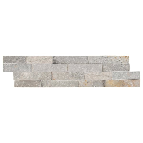 Msi Sunset Silver Splitface Ledger Panel 6 in.  X 24 in.  Natural Quartzite Wall Tile, 6PK ZOR-PNL-0132